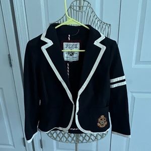 Pink Victorias Secret Black and White Blazer sz M